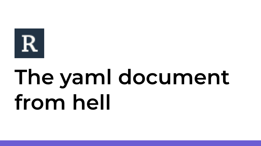 The yaml document from hell